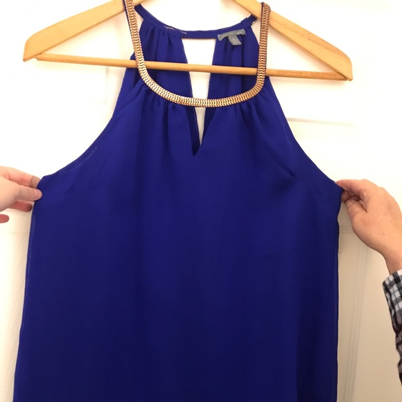 CHARLOTTE RUSSE Royal Blue Flowy Sleeveless Blouse - Picture 1 of 8